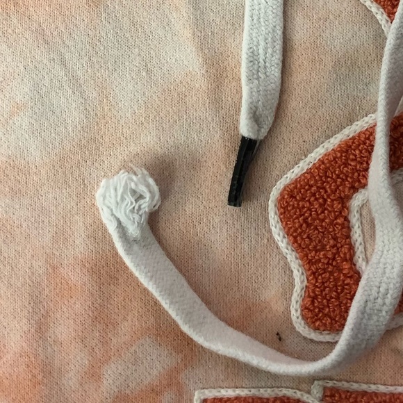 Red Dragon orange/white tie dye hoodie - Picture 2 of 3